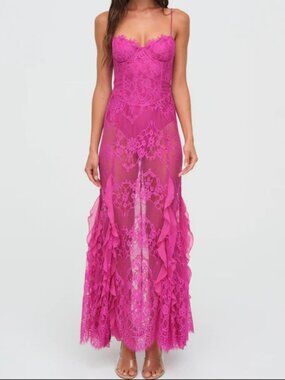 FP x For Love & Lemons Shirley Maxi Dress - Festival Fuschia